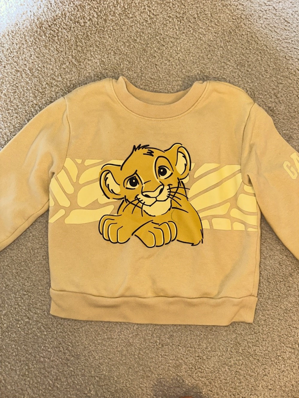 GAP Disney Lion King Kids Yellow Simba Sweatshirt & Joggers Set - Picture 4 of 7